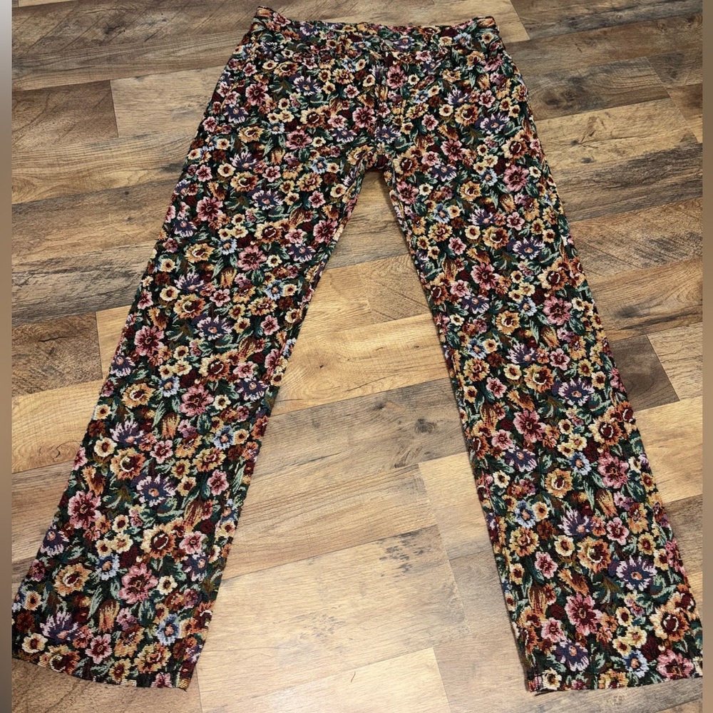 MNML Floral Tapestry Wide-Leg Pants – Size 33 | Statement Streetwear - Picture 2 of 10